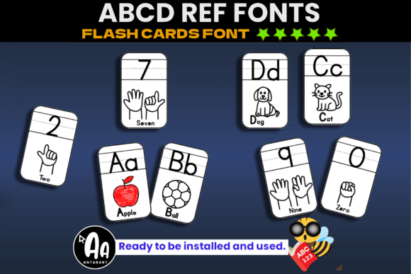 Abcd Ref Flash Cards: The Handwriting Font for Modern Learning