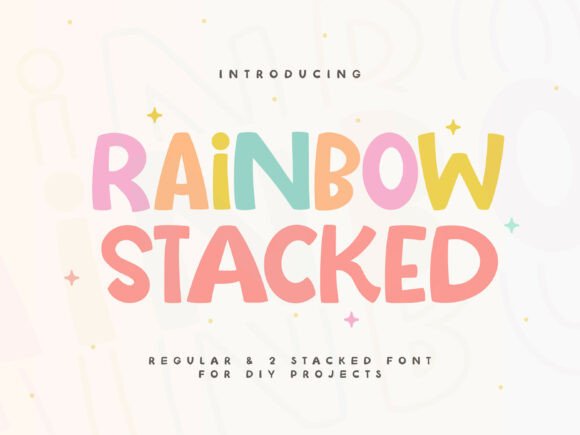 Add a Layer of Joy: The Rainbow Stacked Font for Vibrant Projects