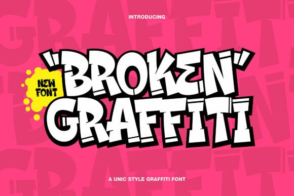 Broken Graffiti Font: Urban Energy for Bold Designs