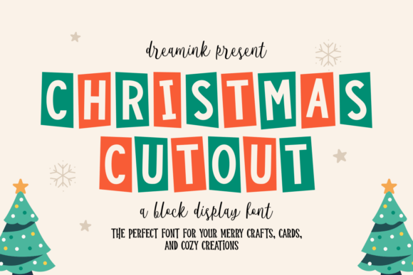 Christmas Cutout: A Handmade Holiday Typeface